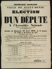 Election pour la nomination d'un député à l'Assemblée nationale pour le département de la Seine