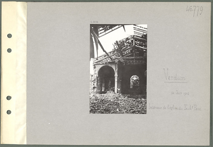 Verdun. Intérieur de l'église du faubourg Pavé
