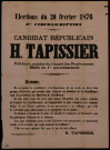 Candidat républicain : H. Tapissier