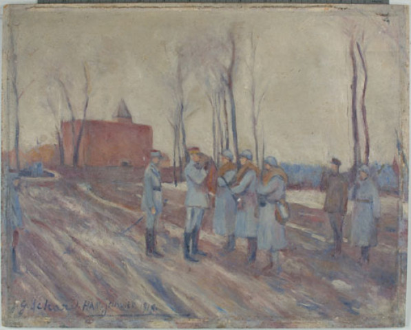Le fanion d'un bataillon du 5e régiment d'infanterie