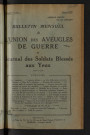 Année 1920 - Bulletin mensuel de l'Union des aveugles de guerre et journal des soldats blessés aux yeux
