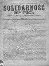 Solidarnosc robotnicza (1909; n°1)  Sous-Titre : Pismo socyaldemokratyczne