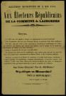 Commune de Lasbordes : République ou Monarchie ? Vive la République !