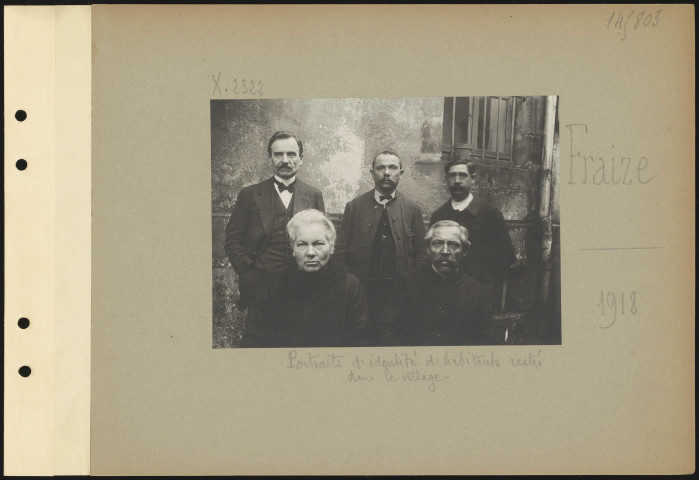 Fraize. Portraits d'identité d'habitants restés dans le village