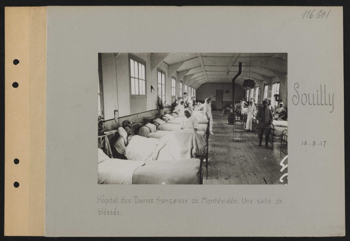 Souilly. Hôpital des Dames françaises de Montevideo. Salle des blessés