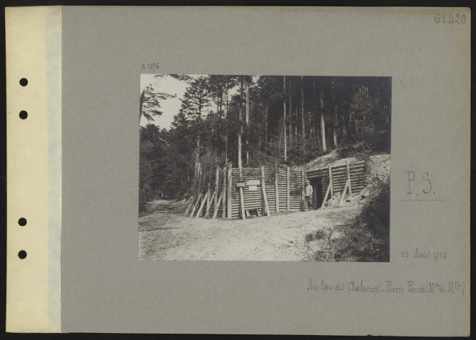 Chalarupt - Pierre Percée (lieu-dit) (Meurthe-et-Moselle). Poste de secours