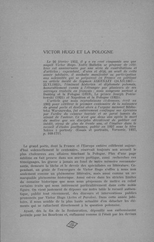 Bulletin (1952; n°10)  Sous-Titre : Académie Polonaise des Sciences et Lettres. Centre polonais de recherches scientifiques de Paris
