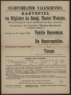 Stadttheater Valenciennes : Gastspiel von Mitgliedern des kœnigl. Theaters Wiesbaden