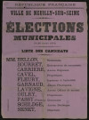 Élections municipales : Liste des candidats