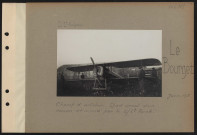 Le Bourget. Champ d'aviation. Spad armé d'un canon et monté par le sous-lieutenant Fonck