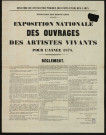 Exposition nationale des ouvrages des artistes vivants pour l'année 1873