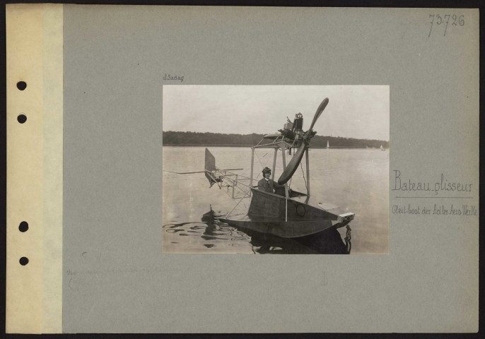 S.l. Bateau-glisseur, Gleit-boot der Adler Aero Werke