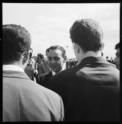 Arrivée de Hassan II à l'aéroport d'Alger (13-15 mars 1963); discours de Ben Bella