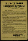 Elections... Du... 2 juillet 1871 : Je me présente à vos suffrages... Labélonye