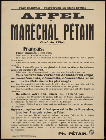 Appel du maréchal Pétain