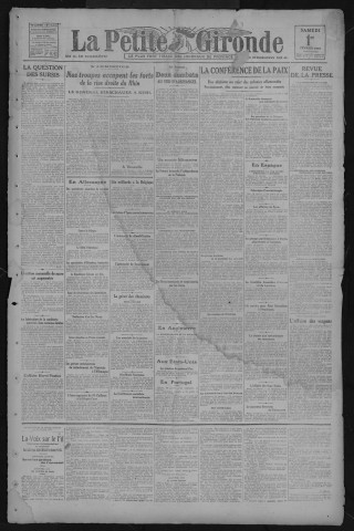 Février 1919 - La petite Gironde