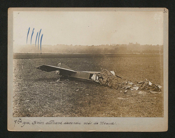 Avion allemand descendu près de Meaux