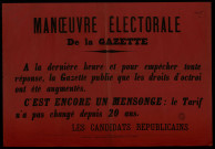 Manœuvre électorale de la Gazette