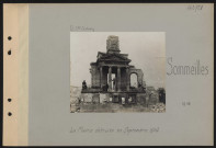 Sommeilles. La mairie détruite en septembre 1914