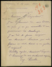 Document d'un prisonnier de guerre de Maubeuge, transmis à l'insp.de l'Académie de Lille le 17/5/20