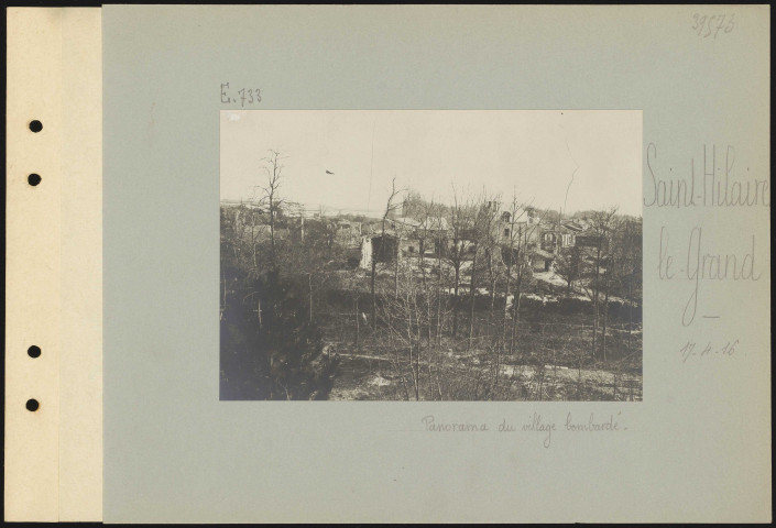 Saint-Hilaire-le-Grand. Panorama du village bombardé