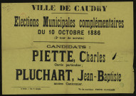 Élections Municipales complémentaires : Candidats Piette Pluchart