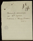 Documents communiqués par Mlle.Legrand, institutrice à Blangy sur Ternoise, Pas-de-Calais