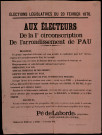 Aux électeurs de la 1re circonscription de l'arrondissement de Pau : Pé de Laborde