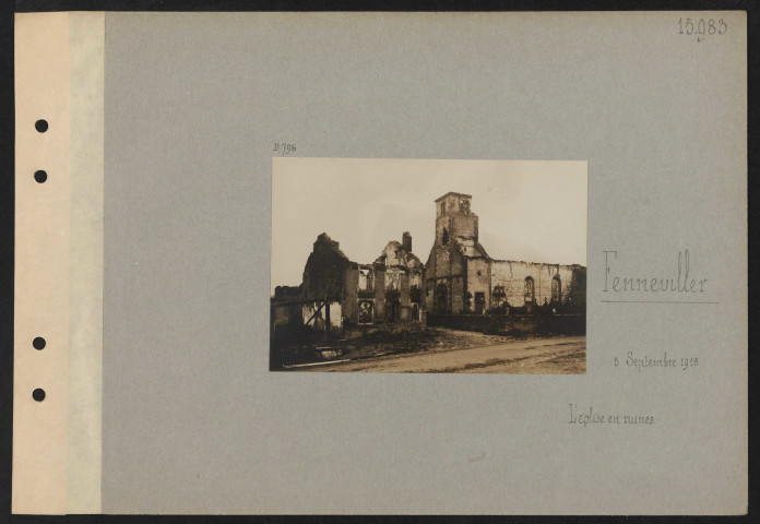 Fenneviller. L'église en ruines
