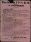 Élections du 6 Avril 1879 : Candidat indépendant E. Desmarest