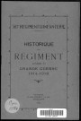 Historique du 307ème régiment d'infanterie