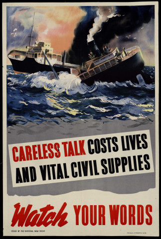 Careless talk costs lives and vital civil supplies : watch your words