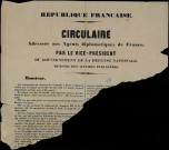Circulaire adressée aux agents diplomatiques de France…