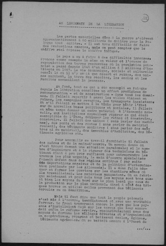 Bulletin culturel (1947: n° 103 - n° 110)  Autre titre : Supplément du Bulletin du Bureau d'Informations Polonaises