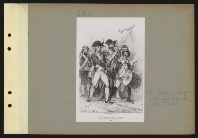 La Patrie en danger. Lithographie originale de Charlet