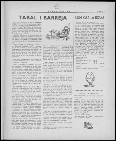 Terra Lliure (1978 : n° 45-53). Sous-Titre : Butlletí de la Regional Catalana C.N.T [puis] Butlletí interior de l'Agrupació Catalana C.N.T. (Exterior)