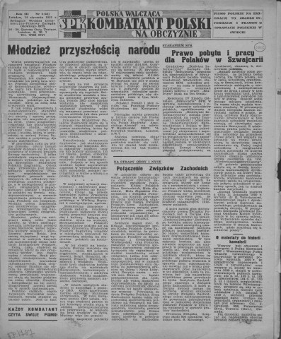 Polska Walczaca (1951 ; n°1-51)  Sous-Titre : Kombatant Polski na obczyznie