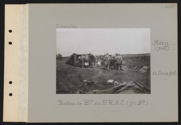 Méry (près). Position de batterie du 8e RAC (9e batterie)