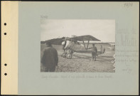 Camp de la Noblette (est de Cuperly, près du carrefour des routes de Suippes à Châlons et de Cuperly à La Cheppe). Camp d'aviation. Départ d'une patrouille d'avions de chasse Nieuport