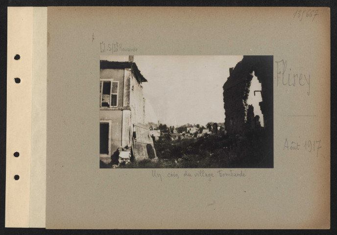 Flirey. Un coin du village bombardé