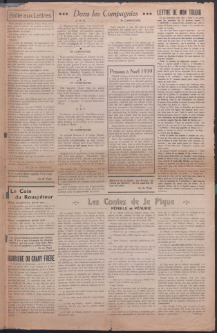 "Je Pique". Organe de liaison, d'information et de distraction des officiers, sous-officiers, caporaux et soldats du "Régiment de Strasbourg"