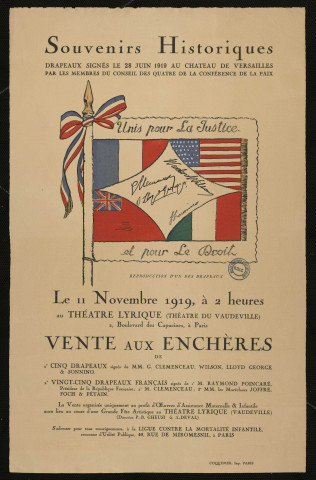 Souvenirs historiques : vente aux enchères