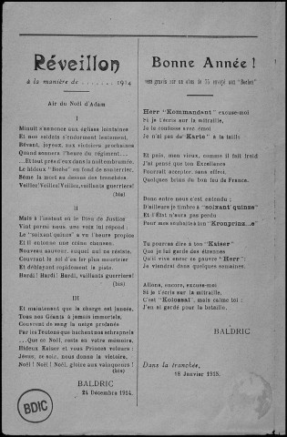 La Voix du 75 (1915-1916 : n°1-2;4-11), Sous-Titre : Journal guerrier [puis à partir du n°8] Journal guerrier : Organe des Poilus du 1er Groupe du 62è Régimt d'artillerie