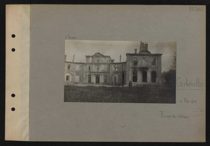 Gerbéviller. Ruines du château