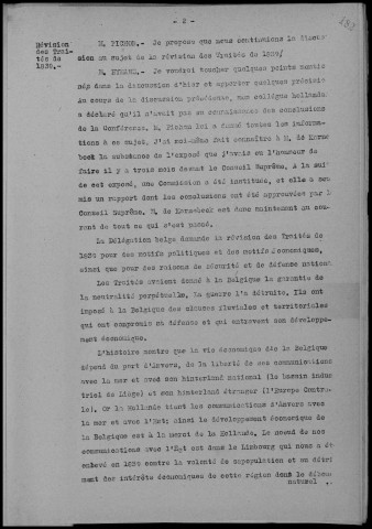 Conversation du mardi 20 mai 1919 à 15h. Sous-Titre : Conférences de la paix