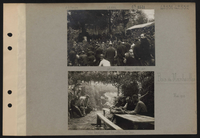 Bois de Manheulles. Photo baptisée par les soldats "la Cène"