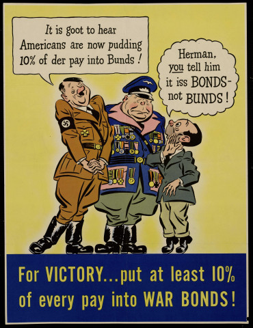 For Victory... Put at least 10% of every pay into War Bonds !