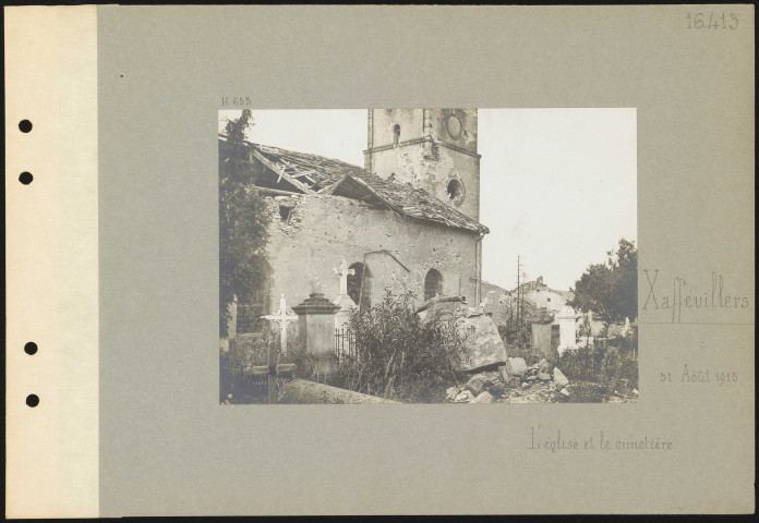 Xaffévillers. L'église et le cimetière