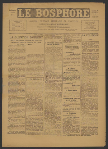 Février 1920 - Le Bosphore