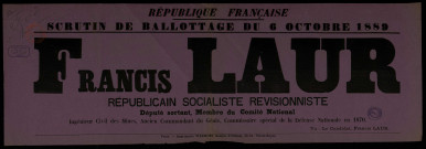 Francis Laur Républicain Socialiste Révisionniste